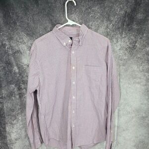 J Crew Shirt Mens Large‎ Check Button Up Long Sleeve Cotton Casual Preppy